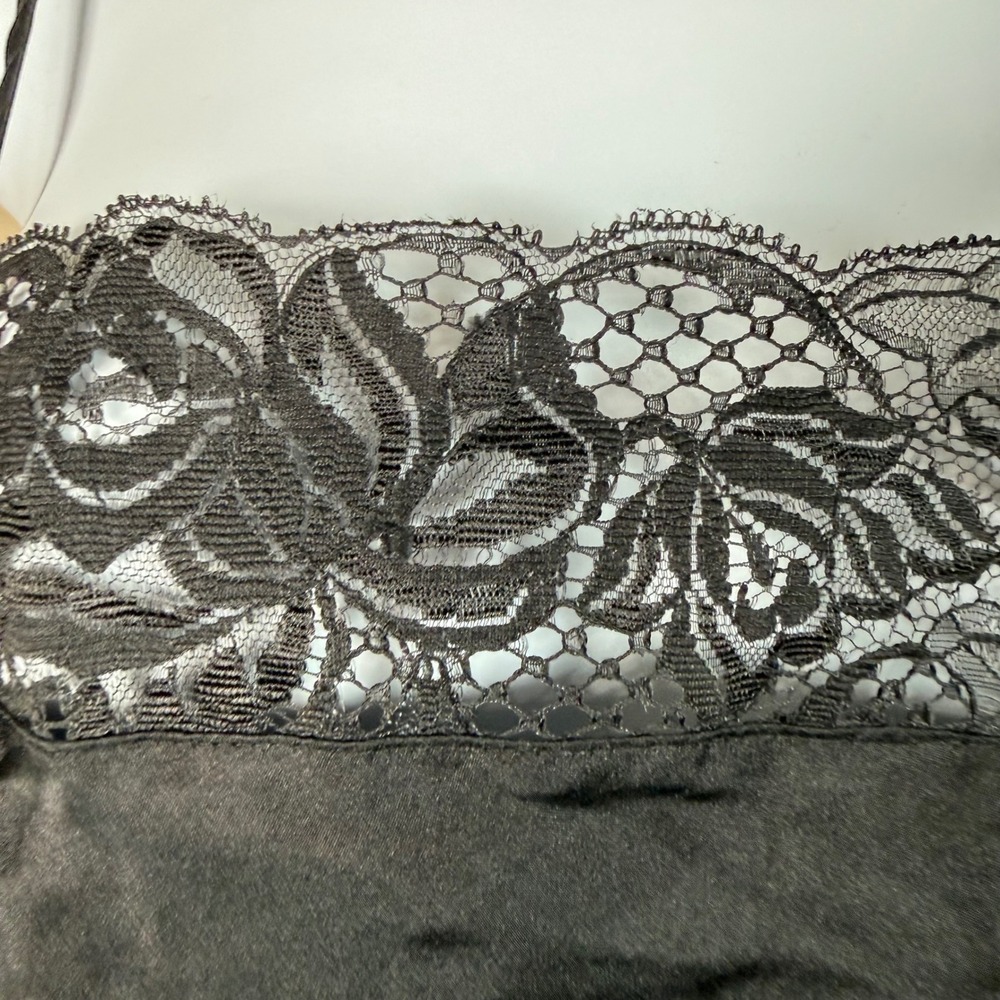 Black 100% Silk Delicate Lace Camisole Large - Picture 11 of 12